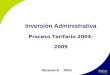 Inversión Administrativa Proceso Tarifario 2004-2009 Diciembre 2003