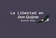 La Libertad en Don Quijote Danielle Amiot. Introducción Muchos piensan que la idea para la novela ocurrió a Cervantes en la cárcel y, por eso es una tema