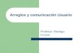 Arreglos y comunicación Usuario Profesor: Rodrigo Cruzat