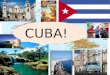 CUBA!. La Géographia Cuba es la isla la más grande del Caribe y la sétima isla más grande del mundo. Se encuentra à 750 millas au sud de Florida y 90