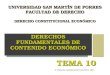 © Derecho Constitucional Económico 2011 DERECHOS FUNDAMENTALES DE CONTENIDO ECONÓMICO TEMA 10 UNIVERSIDAD SAN MARTÍN DE PORRES FACULTAD DE DERECHO DERECHO