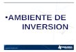 AMBIENTE DE INVERSION. DOS CONCEPTOS IMPORTANTES