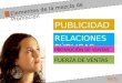 Elementos de la mezcla de Promoción PUBLICIDAD RELACIONES PÚBLICAS PROMOCIÓN DE VENTAS FUERZA DE VENTAS MENU