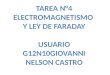 1. Qué fenómenos, del electromagnetismo, se describen con la Ley de Faraday? La posibilidad de inducir una corriente eléctrica en una espira mediante