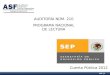 ASF | 1 Cuenta Pública 2012 AUDITORÍA NÚM. 210 PROGRAMA NACIONAL DE LECTURA