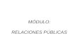 MÓDULO: RELACIONES PÚBLICAS Estatuto México de las Relaciones Públicas Las principales tareas de las relaciones públicas son: incidir para la construcción
