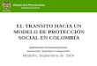 Ministerio de la Protección Social República de Colombia EL TRANSITO HACIA UN MODELO DE PROTECCIÓN SOCIAL EN COLOMBIA SEMINARIO INTERNACIONAL Desarrollo,