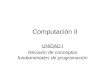 Computación II UNIDAD I Revisión de conceptos fundamentales de programación