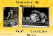 Procesos de Memoria Prof. Carolina Mora. Formas de codificación Almacenamiento de corto plazo Sperling (1960), luego Conrad (1964) ) encontraron que