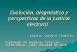 Evolución, diagnóstico y perspectivas de la justicia electoral Lorenzo Córdova Vianello Diplomado de Análisis Político Estratégico, CIDE, octubre de 2013