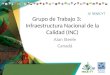 Grupo de Trabajo 3: Infraestructura Nacional de la Calidad (INC) Alan Steele Canadá