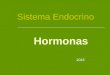 Hormonas Sistema Endocrino 2015. Contenido  Concepto  Comunicación intercelular  Glándulas endócrinas  Clasificación química  Propiedades de las