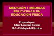 MEDICIÓN Y MEDIDAS EDUCATIVAS EN EDUCACIÓN FÍSICA Preparado por: Edgar Lopategui Corsino M.A., Fisiología del Ejercicio