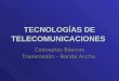 TECNOLOGÍAS DE TELECOMUNICACIONES Conceptos Básicos Transmisión – Banda Ancha