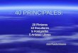 40 PRINCIPALES: 20 Pintores 10 Escultores 5 Fotógrafos 5 Artistas Libres José Rueda Moyano