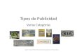 Tipos de Publicidad Varias Categorías Agnes Crespo/Mikhail Pérez/Ashley Rosado/Hector Porrata-Doria
