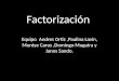 Factorización Equipo Andres Ortiz,Paulina Lavin, Montse Carus,Domingo Muguira y Janos Sando