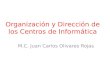 Organización y Dirección de los Centros de Informática M.C. Juan Carlos Olivares Rojas