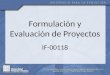 Formulación y Evaluación de Proyectos IF-00118. EL PROYECTO DE INVERSIÓN: DEFINICIÓN, CICLO Y FORMULACIÓN El Proyecto de InversiónEl Proyecto de Inversión