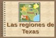Las regiones de Texas. Existen cuatro regiones principales en Texas  Llanura Central  Montañas y Cuencas  Llanuras Costeras  Grandes Llanuras