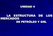UNIDAD 4 UNIDAD 4 LA ESTRUCTURA DE LOS MERCADOS LA ESTRUCTURA DE LOS MERCADOS DE PETRÓLEO Y GNL DE PETRÓLEO Y GNL