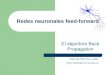 Redes neuronales feed-forward El algoritmo Back Propagation  From Tai-Wen Yue’s slides