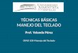 TÉCNICAS BÁSICAS MANEJO DEL TECLADO Prof. Yolanda Pérez OFAD 100-Manejo del Teclado