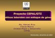 Proyecto CEPAL/GTZ “Políticas laborales con enfoque de género” Ma. Nieves Rico Flavia Marco Unidad Mujer y Desarrollo CEPAL Montevideo, diciembre de 2004