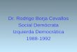 Dr. Rodrigo Borja Cevallos Social Demócrata Izquierda Democrática 1988-1992