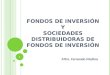 FONDOS DE INVERSIÓN Y SOCIEDADES DISTRIBUIDORAS DE FONDOS DE INVERSIÓN Mtro. Fernando Medina 1