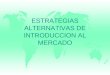 ESTRATEGIAS ALTERNATIVAS DE INTRODUCCION AL MERCADO