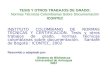 TESIS Y OTROS TRABAJOS DE GRADO: Normas Técnicas Colombianas Sobre Documentación ICONTEC INSTITUTO COLOMBIANO DE NORMAS TÉCNICAS Y CERTIFICACIÓN. Tesis