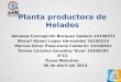 Planta productora de Helados Vanessa Concepción Borquez Sedano 10100071 Merari Noemí López Hernández 10100324 Marcos Omar Plascencia Calderón 10100461