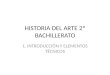 HISTORIA DEL ARTE 2º BACHILLERATO 1. INTRODUCCIÓN Y ELEMENTOS TÉCNICOS