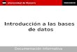 Introducción a las bases de datos Documentación informativa