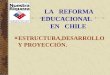 LA REFORMA EDUCACIONAL EN CHILE ESTRUCTURA,DESARROLLO Y PROYECCIÓN