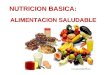 NUTRICION BASICA: ALIMENTACION SALUDABLE. LOS 5 GRUPOS DE ALIMENTOS: PROTEINAS CARBOHIDRATOS GRASAS VITAMINAS MINERALES