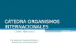 Clase Mercosur Facultad de Ciencia Política y Relaciones Internacionales CÁTEDRA ORGANISMOS INTERNACIONALES