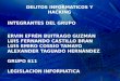 DELITOS INFORMATICOS Y HACKING INTEGRANTES DEL GRUPO ERVIN EFRÉN BUITRAGO GUZMÁN LUIS FERNANDO CASTILLO BRAN LUIS EMIRO COSSIO TAMAYO ALEXANDER TAGUADO