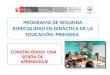 CONSTRUYENDO UNA SESIÓN DE APRENDIZAJE PROGRAMA DE SEGUNDA ESPECIALIDAD EN DIDÁCTICA DE LA EDUCACIÓN PRIMARIA