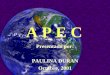 A P E C Presentado por: PAULINA DURAN Octubre, 2001