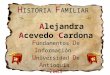 H ISTORIA F AMILIAR Alejandra Acevedo Cardona F undamentos D e I nformación U niversidad D e A ntioquia 2008