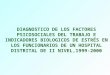 DIAGNOSTICO DE LOS FACTORES PSICOSOCIALES DEL TRABAJO E INDICADORES BIOLOGICOS DE ESTRÉS EN LOS FUNCIONARIOS DE UN HOSPITAL DISTRITAL DE II NIVEL,1999-2000