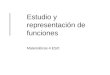 Estudio y representación de funciones Matemáticas 4 ESO
