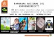 PANORAMA NACIONAL DEL EMPRENDIMIENTO 800 Entidades inventariadas que realizan acciones en emprendimiento en Colombia. FASES DE UN PROGRAMA DE EMPRENDIMIENTO