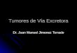 Tumores de Vía Excretora Dr. Juan Manuel Jimenez Torrado