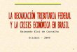 Raimundo Eloi de Carvalho Octubre - 2009 1. La Recaudación Tributaria Federal y la Crisis Económica en Brasil 2 1) Aspectos Generales del Sistema Tributario