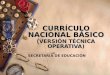 CURRÍCULO NACIONAL BÁSICO ( VERSIÓN TÉCNICA OPERATIVA) SECRETARIA DE EDUCACIÓN