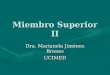 Miembro Superior II Dra. Marianela Jiménez Brenes UCIMED