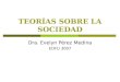 TEORÍAS SOBRE LA SOCIEDAD Dra. Evelyn Pérez Medina EDFU 3007